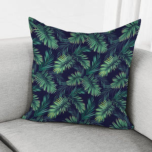 Dark Tropical Palm Leaf Pattern Print Pillow Cover