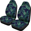 Dark Tropical Palm Leaf Pattern Print Universal Fit Car Seat Covers