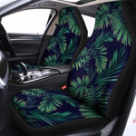 Dark Tropical Palm Leaf Pattern Print Universal Fit Car Seat Covers