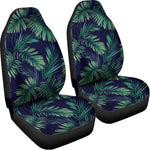 Dark Tropical Palm Leaf Pattern Print Universal Fit Car Seat Covers