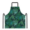 Dark Tropical Palm Leaves Pattern Print Apron