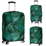 Dark Tropical Palm Leaves Pattern Print Luggage Cover GearFrost
