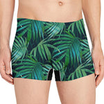 Dark Tropical Palm Leaves Pattern Print Men's Boxer Briefs