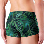 Dark Tropical Palm Leaves Pattern Print Men's Boxer Briefs