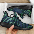 Dark Tropical Palm Leaves Pattern Print Mesh Knit Shoes