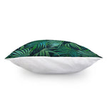 Dark Tropical Palm Leaves Pattern Print Pillow Cover