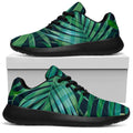 Dark Tropical Palm Leaves Pattern Print Walking Shoes