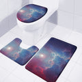 Dark Universe Galaxy Deep Space Print 3 Piece Bath Mat Set