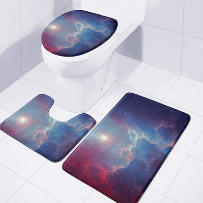 Dark Universe Galaxy Deep Space Print 3 Piece Bath Mat Set