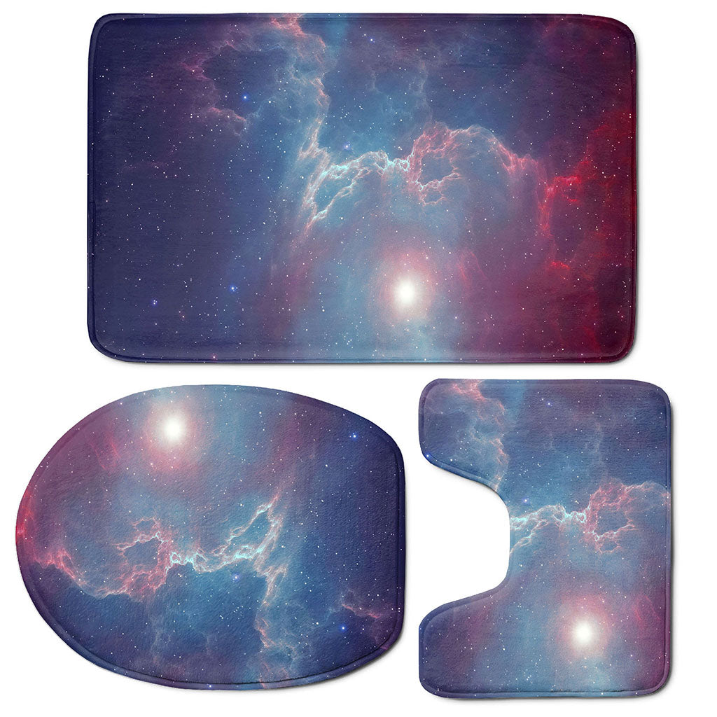 Dark Universe Galaxy Deep Space Print 3 Piece Bath Mat Set