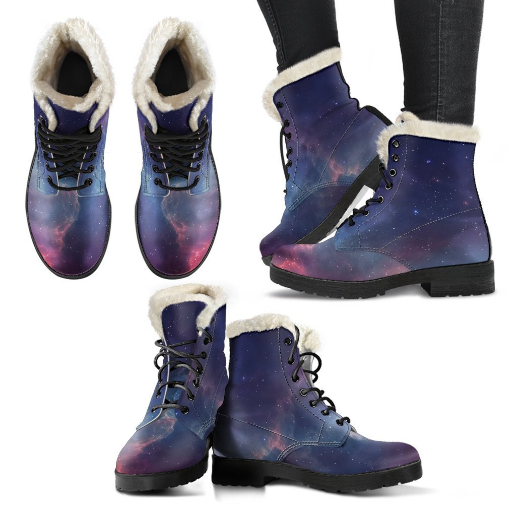 Dark Universe Galaxy Deep Space Print Comfy Boots GearFrost