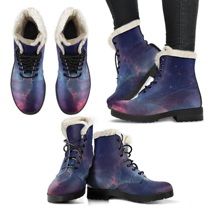 Dark Universe Galaxy Deep Space Print Comfy Boots GearFrost