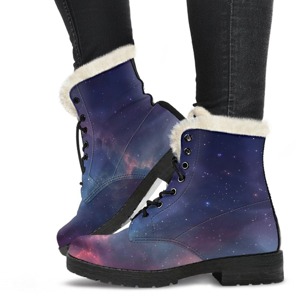 Dark Universe Galaxy Deep Space Print Comfy Boots GearFrost