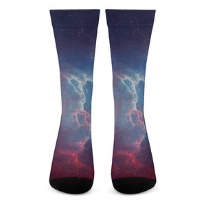 Dark Universe Galaxy Deep Space Print Crew Socks