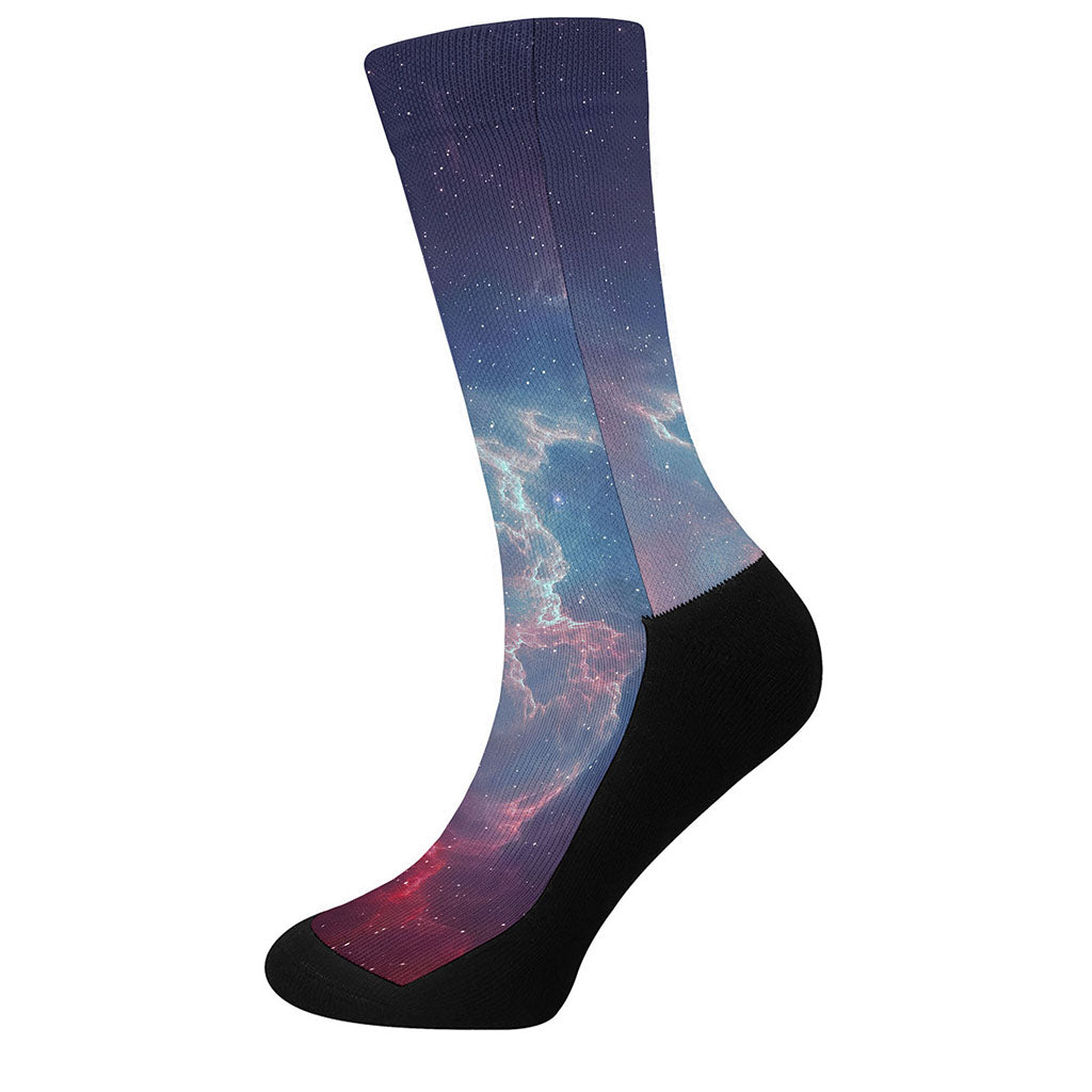 Dark Universe Galaxy Deep Space Print Crew Socks