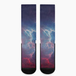 Dark Universe Galaxy Deep Space Print Crew Socks