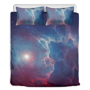 Dark Universe Galaxy Deep Space Print Duvet Cover Bedding Set