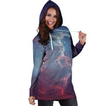Dark Universe Galaxy Deep Space Print Hoodie Dress GearFrost