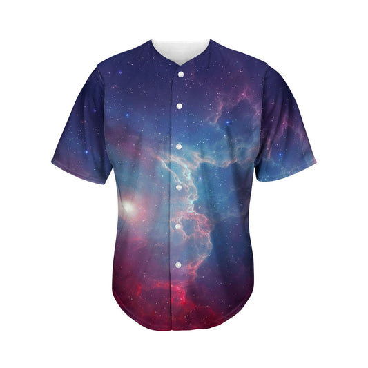 Dark Universe Galaxy Deep Space Print Men's Baseball Jersey
