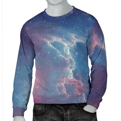 Dark Universe Galaxy Deep Space Print Men's Crewneck Sweatshirt GearFrost