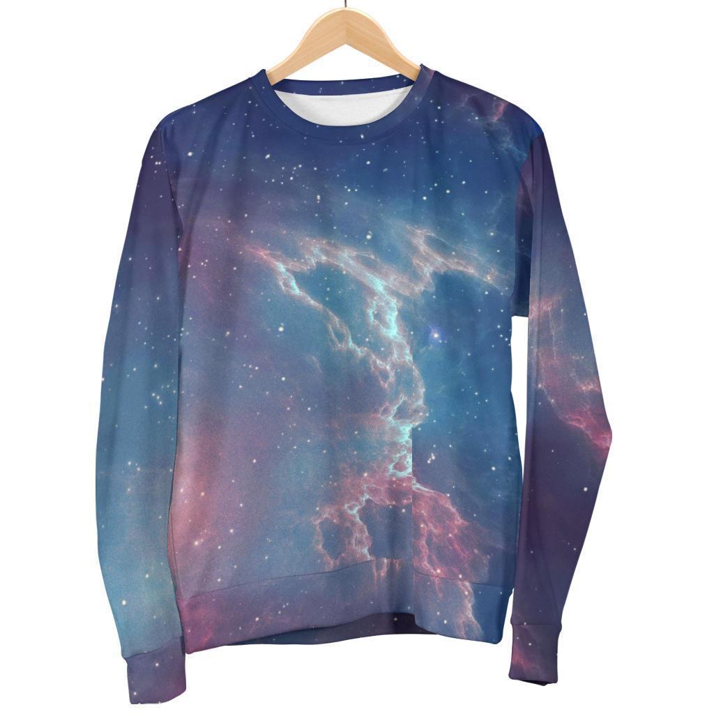 Dark Universe Galaxy Deep Space Print Men's Crewneck Sweatshirt GearFrost