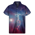 Dark Universe Galaxy Deep Space Print Men's Short Sleeve Shirt