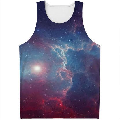 Dark Universe Galaxy Deep Space Print Men's Tank Top