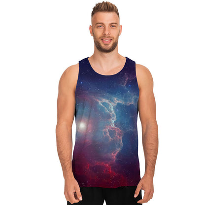 Dark Universe Galaxy Deep Space Print Men's Tank Top