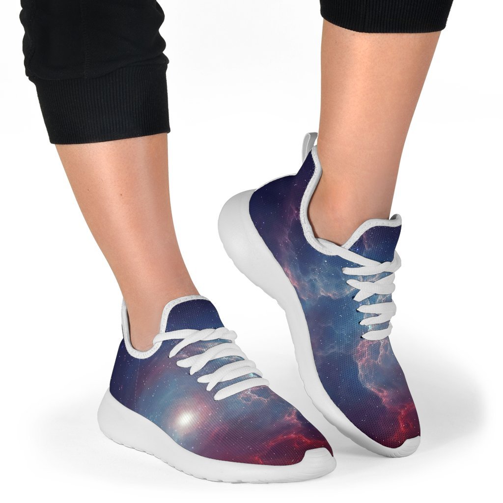Dark Universe Galaxy Deep Space Print Mesh Knit Shoes GearFrost