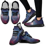 Dark Universe Galaxy Deep Space Print Mesh Knit Shoes GearFrost