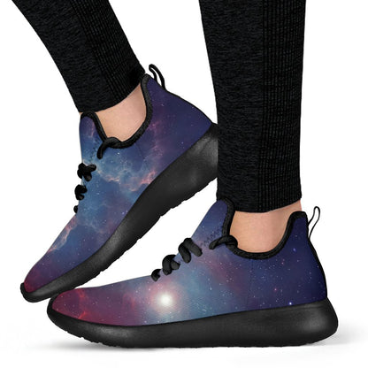 Dark Universe Galaxy Deep Space Print Mesh Knit Shoes GearFrost