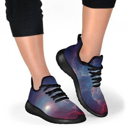 Dark Universe Galaxy Deep Space Print Mesh Knit Shoes GearFrost