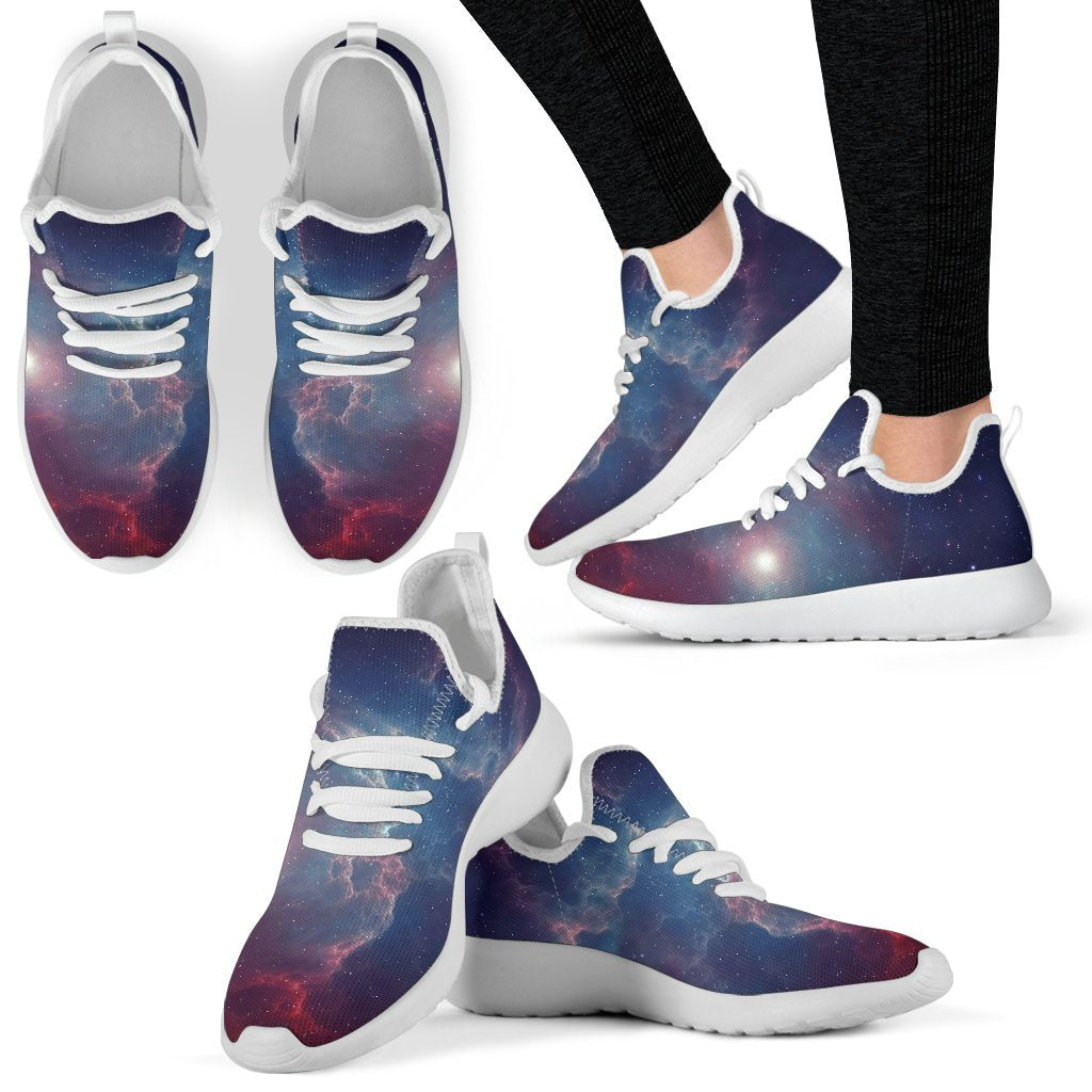 Dark Universe Galaxy Deep Space Print Mesh Knit Shoes GearFrost