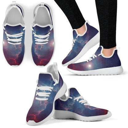 Dark Universe Galaxy Deep Space Print Mesh Knit Shoes GearFrost