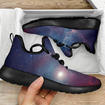 Dark Universe Galaxy Deep Space Print Mesh Knit Shoes GearFrost