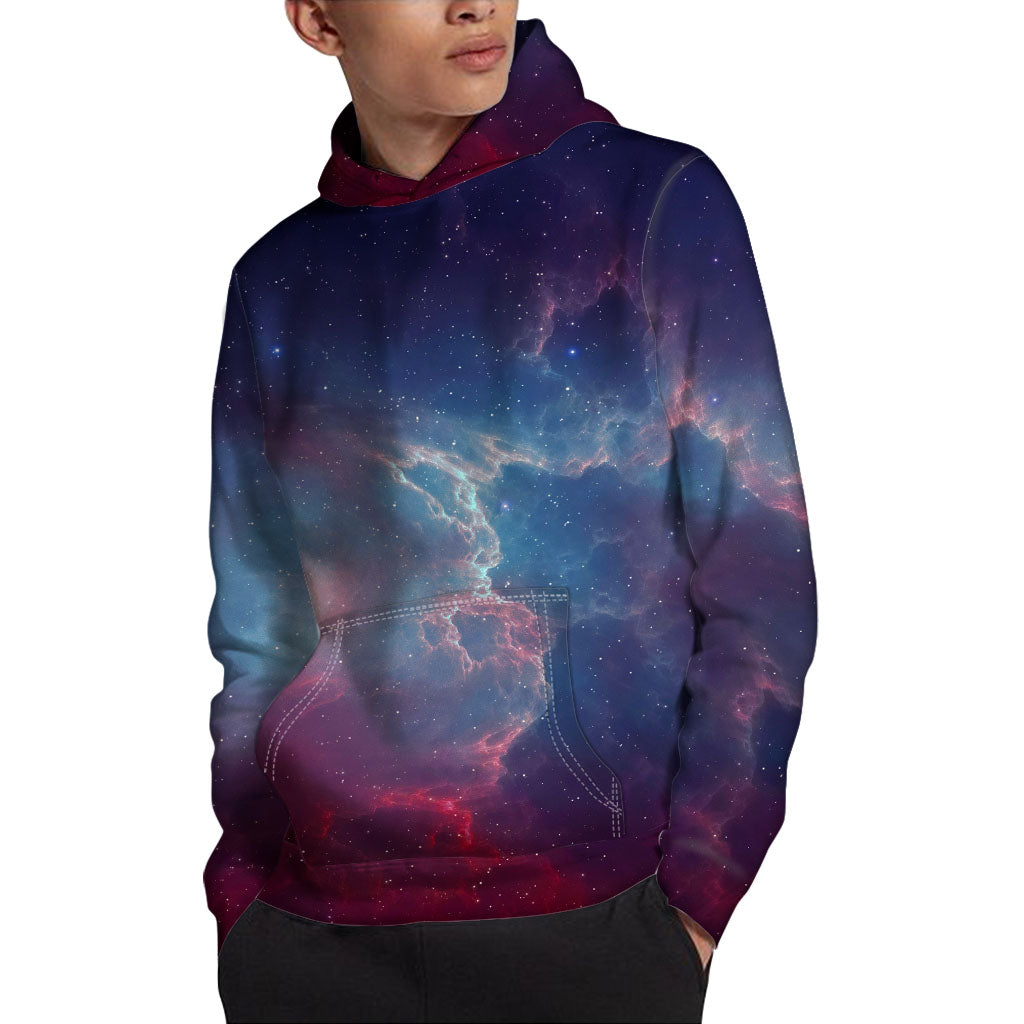 Dark Universe Galaxy Deep Space Print Pullover Hoodie