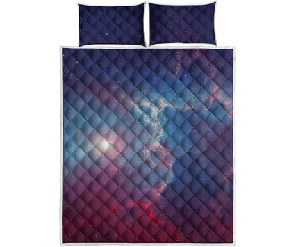 Dark Universe Galaxy Deep Space Print Quilt Bed Set
