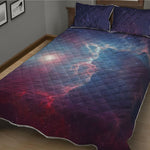 Dark Universe Galaxy Deep Space Print Quilt Bed Set