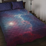 Dark Universe Galaxy Deep Space Print Quilt Bed Set