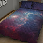 Dark Universe Galaxy Deep Space Print Quilt Bed Set