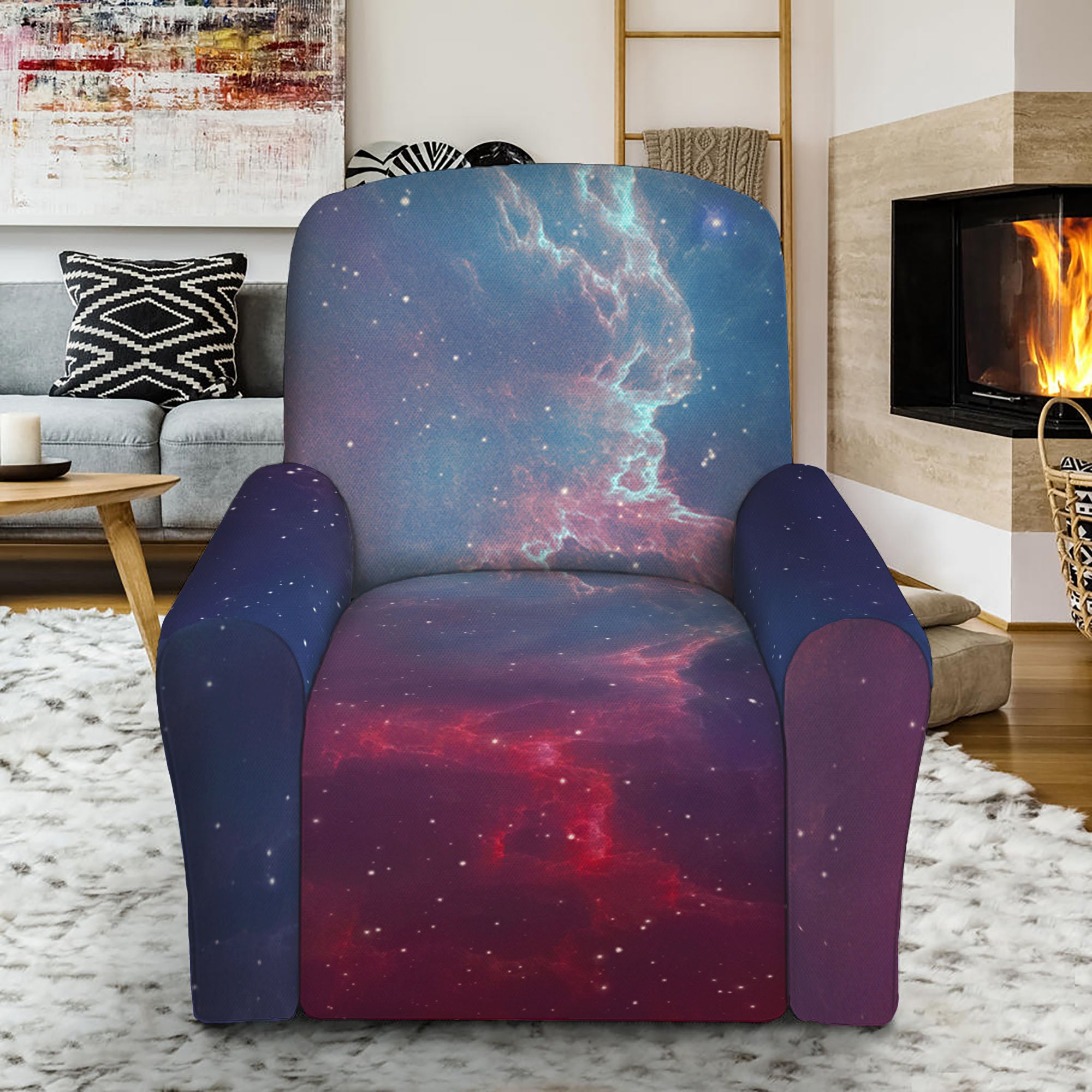 Dark Universe Galaxy Deep Space Print Recliner Slipcover