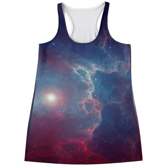 Dark Universe Galaxy Deep Space Print Women's Racerback Tank Top