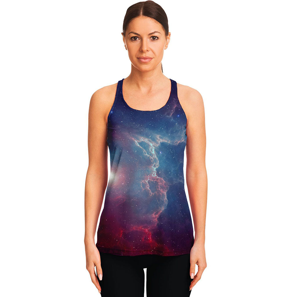 Dark Universe Galaxy Deep Space Print Women's Racerback Tank Top
