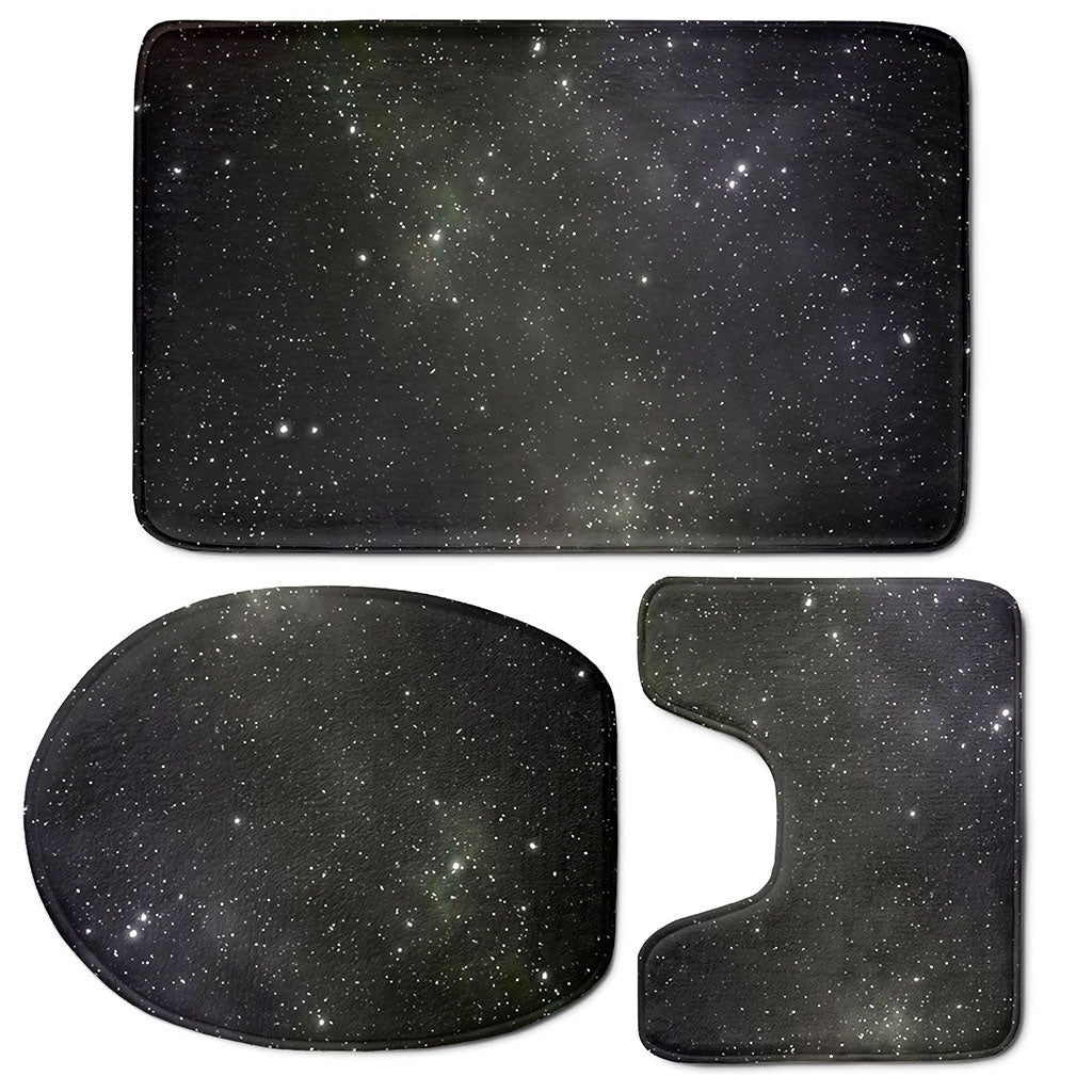 Dark Universe Galaxy Outer Space Print 3 Piece Bath Mat Set
