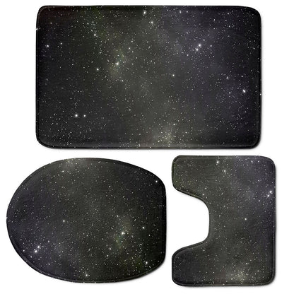 Dark Universe Galaxy Outer Space Print 3 Piece Bath Mat Set