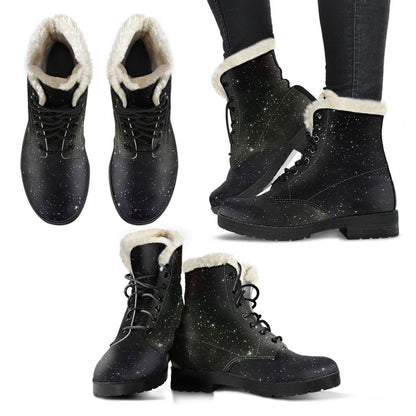 Dark Universe Galaxy Outer Space Print Comfy Boots GearFrost