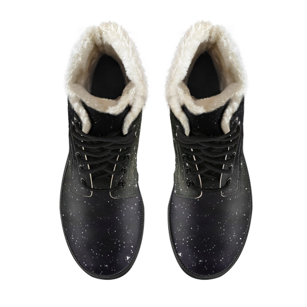 Dark Universe Galaxy Outer Space Print Comfy Boots GearFrost