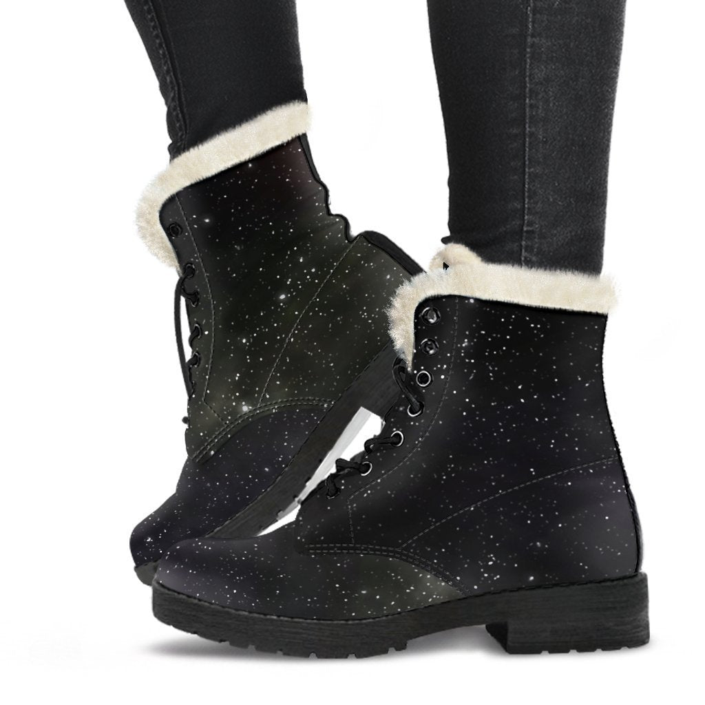 Dark Universe Galaxy Outer Space Print Comfy Boots GearFrost