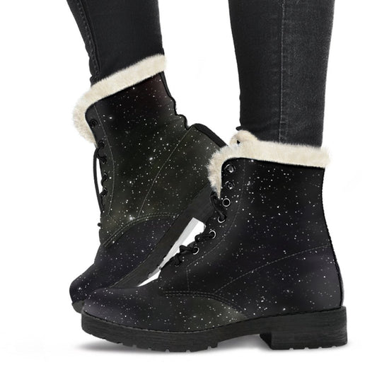 Dark Universe Galaxy Outer Space Print Comfy Boots GearFrost