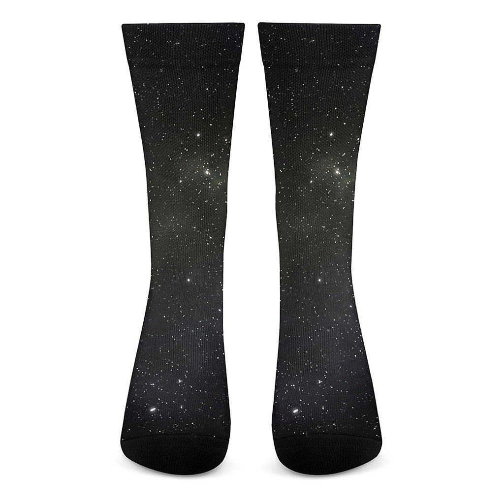 Dark Universe Galaxy Outer Space Print Crew Socks